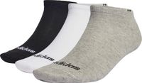 adidas Sportswear Dunne Linear Korte Sokken 3 Paar - Unisex - Grijs - 46-48