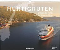 Hurtigruten 2027 Wandkalender 52x42,5 cm mit 12 Norwegen-Motiven entlang der Hurtigruten-Route, sprachneutralem Kalendarium und Spiralbindung