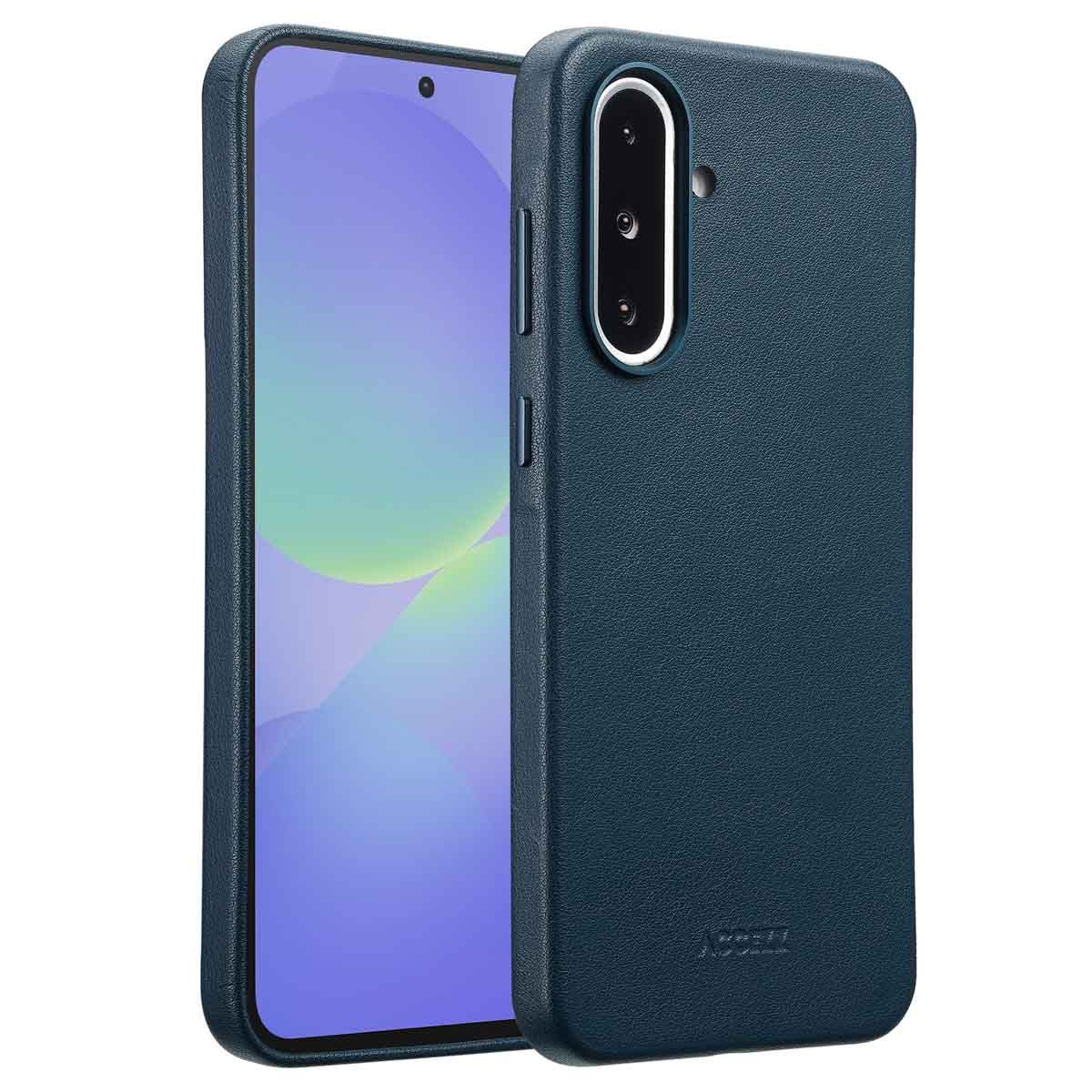 Accezz MagSafe Leather Backcover Samsung Galaxy A36 / A56 - Nightfall Blue