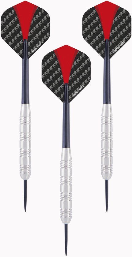 Longfield Nickelsilver Darts - 22g - Red - Metal - 3 Pieces