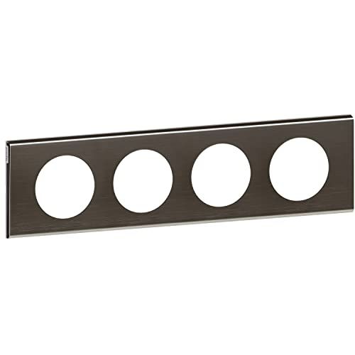 LEGRAND Céliane serie materiaal plaat 4 posities zwart nikkel - LEG69034