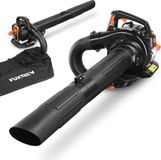 FUXTEC 3-in-1 Benzine Bladblazer & Bladzuiger FX-LBS126P – 25,4 cc 2-Takt – 225 km/u – 60L Opvangzak