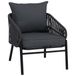 Mendler Chaise de jardin en aluminium HWC-P90 textile/textile anthracite