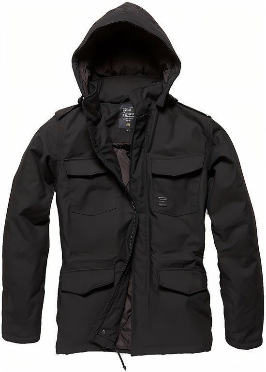 Vintage Industries Darren Parka Heren Winterjas - zwart - M