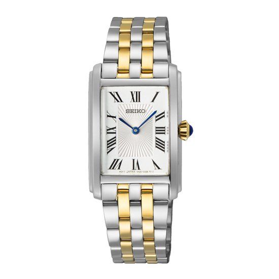 Seiko SWR087P1 Dames Horloge - Zilverkleurig - Wit - Staal - 22.2 mm