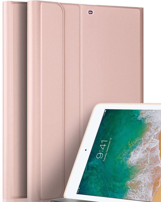 iCall Apple iPad Pro 10.5 2017 Hoes Luxe Lederen Matte Book Case Roségoud - Hoesje van
