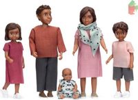 Micki Lundby maison de poupée poupées pour maison de poupée famille - famille de poupées Nikki - maison de poupée poupée articulée - accessoires maison de poupée - poupée articulée maison de poupée figurines - échelle 1:18