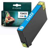 Evoke Compatible Ink for Epson T2432 Cyan