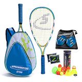 Speedminton® 400085 S700 Set – originele Speed badminton/crossminton allround set incl. 5 Speeder®, speelveld, tas