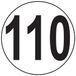Sticker Macaron Sticker Snelheidsbegrenzing autocars tractor gewicht - zware schijf snelheidsbegrenzing vrachtwagen 110 km/u zelfklevend - 20 cm diameter
