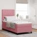 Maison Exclusive - Lit boxspring avec matelas et tête de lit rose 100 x 200 cm velours