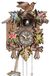 Horloge avec fossette, fait de bois massif, fait à la main, 25 cm, mouvement à quartz