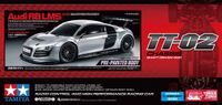 Tamiya RC Auto - Audi R8 LMS 2008 - TT02 - Zilvergelakte Carrosserie