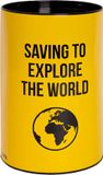 Fisura Moneybox Xl Saving To Explore The World Yellow Tin