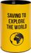 Fisura Moneybox Xl Saving To Explore The World Yellow Tin