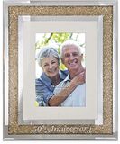 Pavilion Gift Company Glorious Occasions 50th Anniversary Gold Crystal Mirrored 4x6 Photo Frame