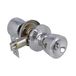 Amig - Deurknop voor de voordeur - Set komvormige deurknoppen met anti-inbraaksysteem - Messing - 60/70 mm Deurslot - Sleutel en slot - Voor houten deuren - Rechte rand - Gepolijst chroom