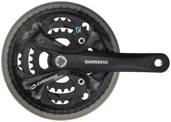 Shimano Crankstel Acera M361 7/8-Speed 170mm 48x38x28T Zwart Vierkant