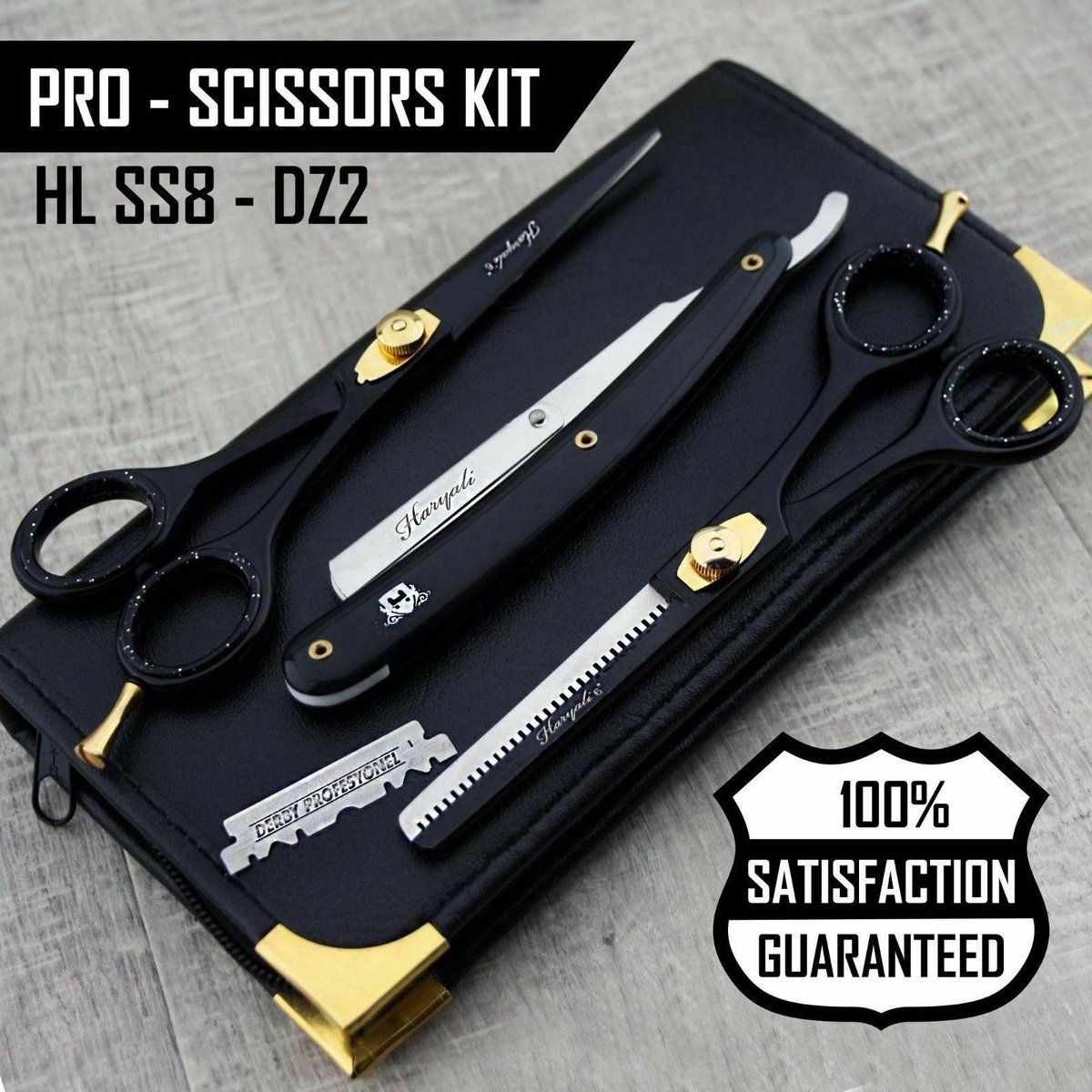 Haryali London Haar Snijden, Uitdunnen Schaar Shears Set Kapper Professional / Kapper/ Barber Set / Scissor set for hair cutting