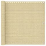 vidaXL Balkonscherm Beige 75 x 800 cm HDPE