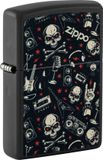 Zippo aansteker Grunt Pattern with Skulls