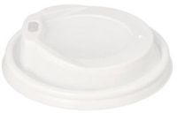 PAPSTAR 100 Deksel, PS To Go rond Ø 8 cm · 2,4 cm wit