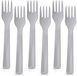 Orion Fourchettes en plastique gris 18 cm 6 pièces
