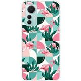Xiaomi Mi 12 Lite Flamants Roses géométrique bedrukt siliconen hoesje
