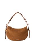 COCCINELLE Leren handtas schoudertas Thess Handbag Suede Le. / Grained Le. Cognac / Cognac Lichtbruin
