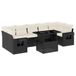 vidaXL 8-delige loungeset met kussens, polyrattan, zwart