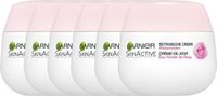 Garnier Skinactive Crème de jour botanique à l'eau de rose Peau sèche et sensible - 6 x 50ml