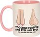 Bellatio Decorations Cadeau mok voor een trouw jubileum - together forever and ever - roze - keramiek - 300 ml
