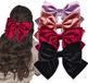 Merkloos Wan GmbH Grote fluwelen strikken - Haaraccessoires set - Feestelijke gelegenheden - Antislip Franse clips - 16 cm breed - Wijnrood