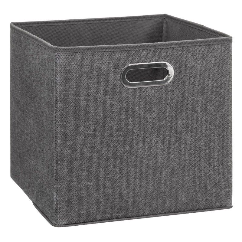 5Five Opbergmand - 29 liter - Donkergrijs - 31 x 31 x 31 cm