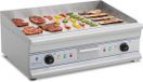 Royal Catering Plaque chauffante électrique - 75 cm - lisse - 6400W - Argent