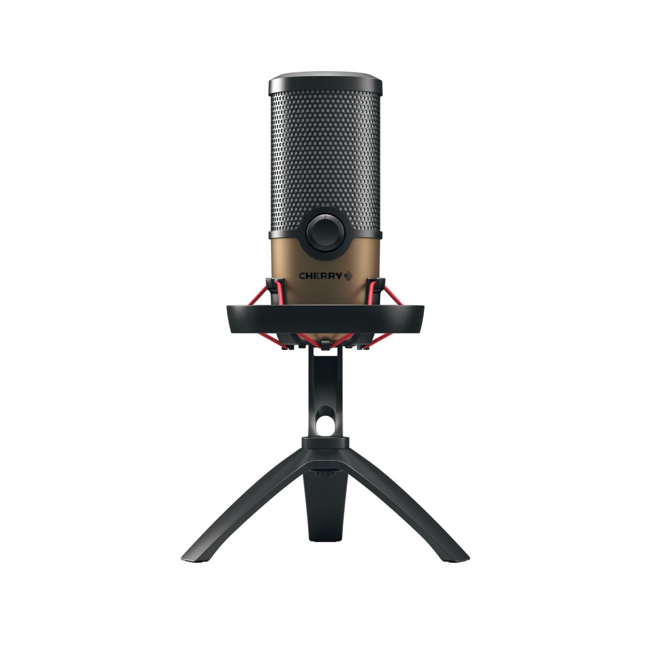 CHERRY UM 9.0 PRO RGB Tafelmicrofoon Zwart, Koper