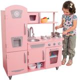 Kidkraft 53179 Vintage Houten Speelgoedkeuken Voor Kinderen, Inclusief Speelgoedtelefoon, Roze
