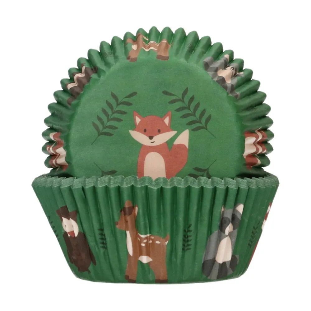 FunCakes F84175 - Bakvormen - groen - papier - 48 stuks - rond