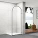 Arco paroi de douche italienne cintrée - 100 x 195 cm - Clear - Noir