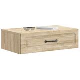 vidaXL Wandgemonteerde Zijtafel Sonoma Eiken 59 x 34,5 x 17 cm