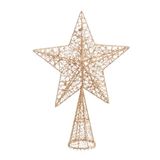 BigBuy Christmas Kerstster goud metaal 20 x 6 x 28 cm