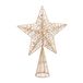 BigBuy Christmas Kerstster goud metaal 20 x 6 x 28 cm
