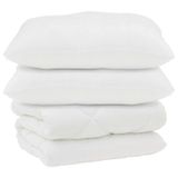 VidaXL Dekbed met kussens 3 st Wit Microfiber