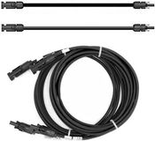 SOLARTRONICS Verlengkabel 4 mm² H1Z2Z2-K - Zonnekabel voor balkoncentrale - Aansluitkabel - Zwart - Met dubbelzijdige stekker - Voor PV GAK zonnepanelen
