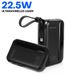 Powerbank 20000 mAh, mini et compact, avec connexion USB-C et USB-A. Fonction de charge rapide pour téléphones portables, smartphones et tablettes. Chargeur externe portable, noir