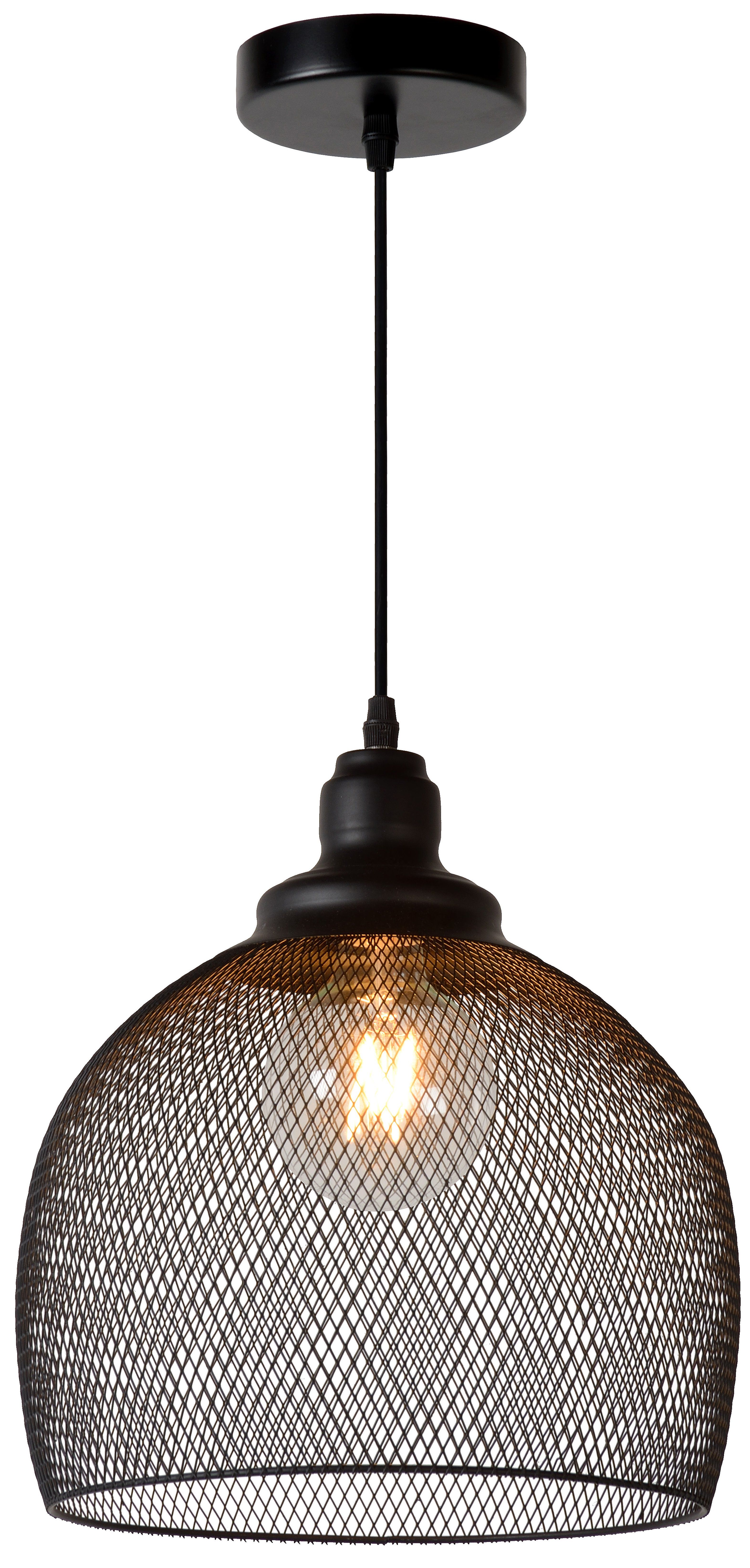 Lucide MESH Hanglamp - Ø 28 cm - Zwart