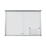 Bi-Office Exhibit Extra Magnetische Displaykast, 6xA4, Gelakte Stalen Oppervlakte, Glazen Deur, Aluminium Frame
