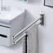 Merkloos / Sans marque Shenzhen Haorui Industrial Technology Co., Ltd. Handdoekstang, 40 cm, roestvrij staal, dubbele armen, draaibaar