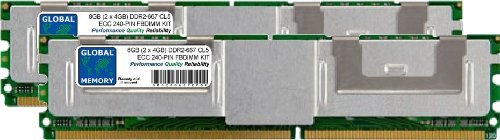 GLOBAL MEMORY 8GB (2 x 4GB) DDR2 667MHz PC2-5300 240-PIN ECC VOLLEDIG GEBUFFERD DIMM (FBDIMM) GEHEUGEN RAM KIT VOOR XSERVE (LAAT 2006)