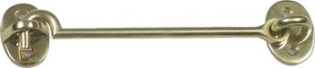 Amig - Messing gouden raamsluiting - Haakvormig veiligheidsslot - Roest- en corrosiebestendig - Klassieke en minimalistische stijl, goud, 5 x 125 mm
